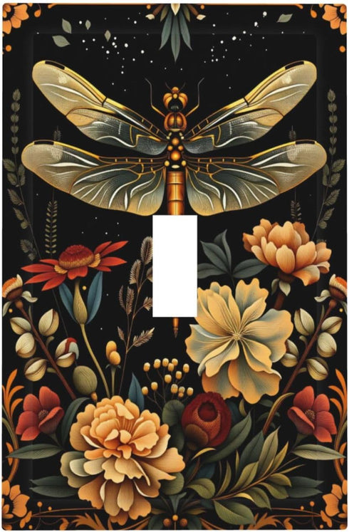 Sturin Vintage Dragonfly Wall Plate Light Switch Cover 1 Gang Single Toggle Toggle