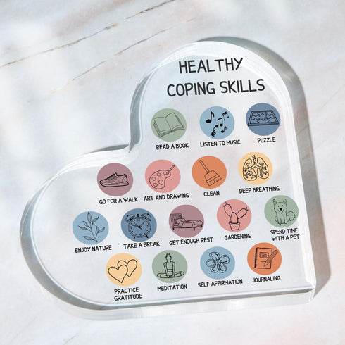 Therapy Office Decor - Anxiety Healthy Coping Skills Mental Health Decorations for Classroom, Therapist Supplies