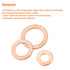 Copper Washers - 150PCS Assortment Kit with 8 Sizes Copper Metric Sealing Flat Washers