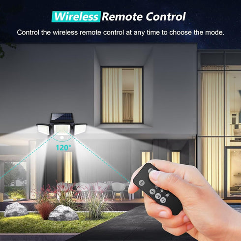 2500LM 210 Control,3 IP65 Waterproof,270 3 Modes(1 Packs) Tuffenough Solar Outdoor Lights LED Security Lights