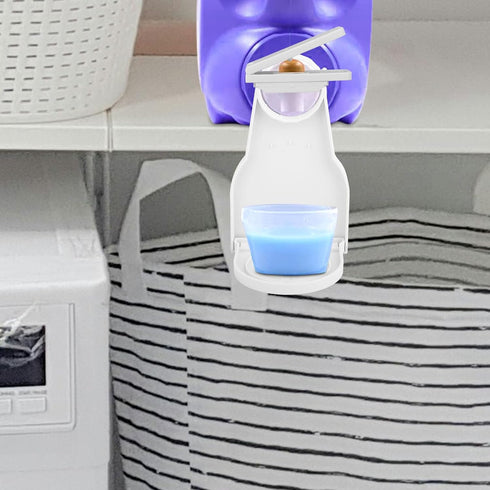 BOXOB 2pcs Nozzle Liquid Laundry Detergent Dispenser, Plastic Laundry Soap Drip Detergent Cup Holder Fabric Softener