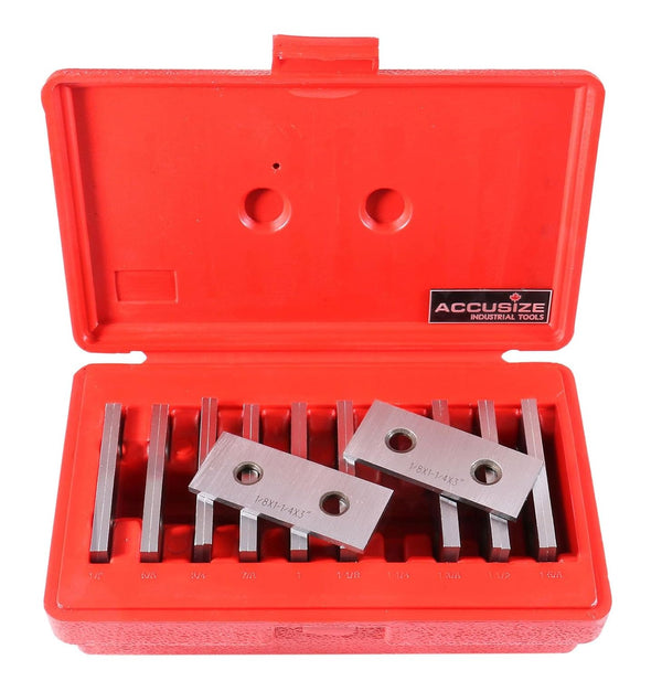 Accusize Industrial Tools 1/8'' Thickness Precision Parallel Sets, 10 Pairs, 3'' Length