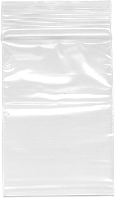 Plymor 2.5" x 3.5" Reclosable Plastic Bags, 2 Mil (Pack of 100)