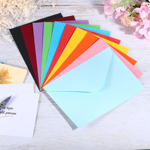 PATIKIL Mini Envelopes, 100 Pack Dark Green Gift Card Business Card Envelopes for Weddings, Greetings