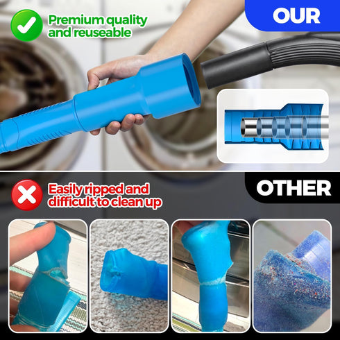 Holikme Dryer Vent Cleaner Kit Dryer Lint Vacuum Attachment Brush, Lint Remover, Dryer Vent Vacuum Hose Replacement