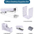 MEGREZ Desktop Staplers Kit, Acrylic Metal Stapler with 1000 PCS Staples, Office Supplies Set in Purple