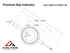 Colton 1" Dial Indicator 0.001" Graduation with Flat and Lug Back, Case Included, Black