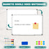 Double-Sided Magnetic White Board, 24"x18" Dry Erase Presentation Board with Aluminum Frame for School, Office, Home