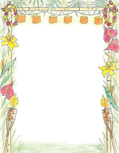 Great Papers! Luau Letterhead, 80 Count, 8.5"x11"