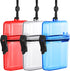 Outus 3 Pieces Waterproof ID Card Holder with Floating Sports Case, Clear Blue Red, 4.72 x 2.95 x 1.57 Inch