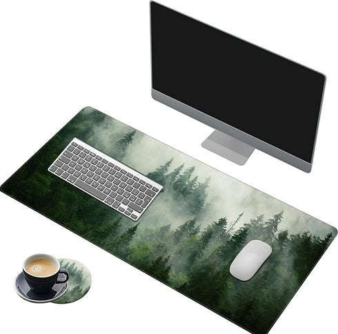 Extended Large Mouse Pad, Functional Desk Pad with Stitched Edges, XXL Mouse Pad (31.5x11.8 Inch) with Brilliant