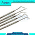 Avon Surgical 5pcs Dental Probe Scalers- Single-Ended | Oral Care Examination Explorer Picks | German Stainless Steel