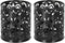EasyPAG Metal Round Pencil Holder - 2 Pack Black Pen Cup Holders for Desk Organizer