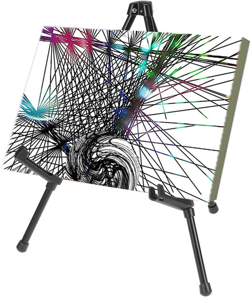 PATIKIL 1Set 14in Tabletop Easel Stand for Display, Small Portable Tripod for Signs, Art, Wedding