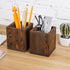 MyGift Set of 2 Natural Grain Wood Desktop Pen Holder, Pencil Holder Cup, Office Desk Organizer