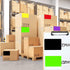 Well Tile 2" x 3" Black Rectangle Color Coding Labels, Permanent Adhesive Write-On Surface - 250 Labels per Roll