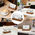 Bershaker 2 Pack Wood Business Card Holder for Desk, Wooden Business Name Card Display Stand Postcard Holder for Office