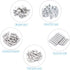 DYWISHKEY 5 100PCS Styles Shelf Pins Kit, Nickel Plated Shelf Bracket Pegs Cabinet Furniture Shelf Pins Support