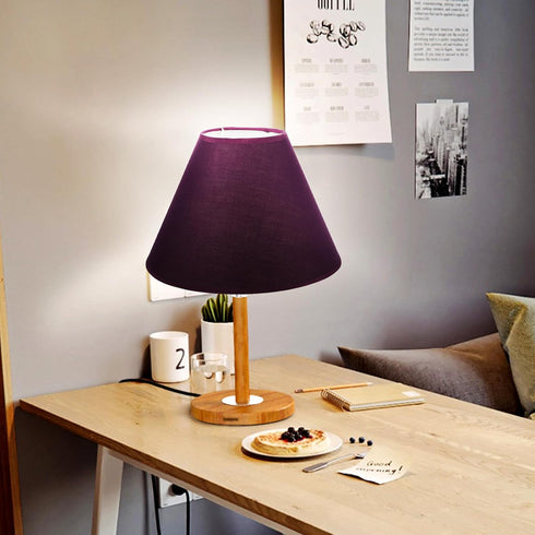 Purple Fabric Lamp Shade Cover for Table and Bedside Lamps Simple Elegant Cloth Replacement for Floor and Desk Lighting