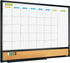 JILoffice Magnetic Calendar Whiteboard & Bulletin Corkboard Combo Board 24 x 18 Inch, Black Aluminum Frame for Home,