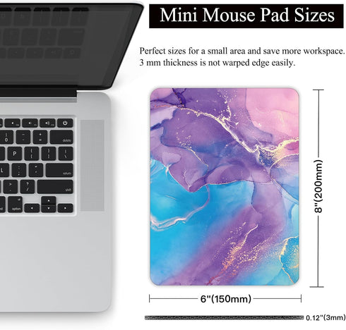 COUKASO 6 8 Inch Small Mouse Pad, Mini Mouse Pad X with Non-Slip Rubber Base for Keyboard Tray Laptops Wireless Mouse