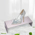 JISADER Closet Stand Stainless Steel Double Sided Shelf Riser Shoe Rack Organiser Suitable for Store Retail Home Window