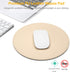 ProElife Cute Round Mouse Pad Mat Waterproof PU Leather 8.66-Inch Mousepad for Home Office Gaming