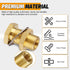KOOTNAS 2-Pack Solid Brass Bulkhead Fittings, 1/4 NPT Taper Female, 3/4" Straight Male Thread Connector for Water Tank