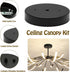 Biaungdo 6 Inch Ceiling Lighting Canopy Kit, Black Pendant Light Canopy Kit Metal Chandelier Ceiling Light Plate Cover