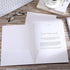 Jutom 50 Pcs Glossy Laminated Paper Folders, 2 Pocket Presentation Folder, Letter Size, White Color for Office Teacher
