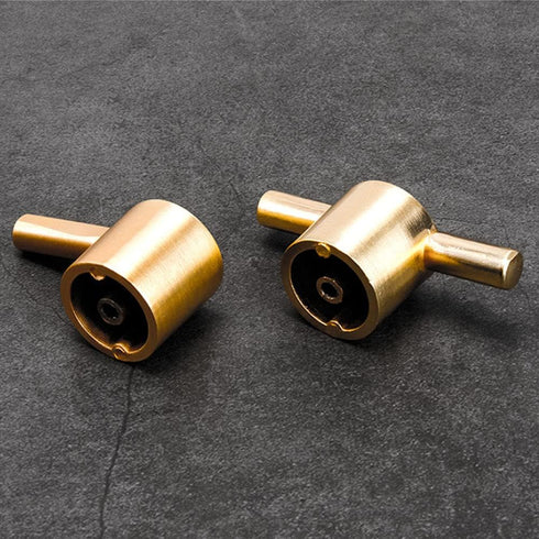 brandname 2 Pack Wwxuanke Round Knobs, Zinc Alloy Golden Round Knobs, Drawer Knobs, Wardrobe, Tv Cabinet, Coffee Table
