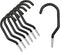 6PCS Black Heavy Duty Bike Storage Hooks, Wall Mounted Hooks for Bicycle, Large Screw Hooks