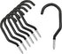 6PCS Black Heavy Duty Bike Storage Hooks, Wall Mounted Hooks for Bicycle, Large Screw Hooks