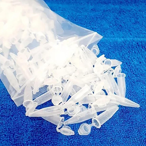 500PCS 1.5ml Microcentrifuge Tube with Snap Plastic Test Tube Frosted Surface Clear Scale Microtube for Laboratory