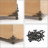 20 Pcs Antique Brass Box Legs for Wood Case Jewelry Chest Storage, Decorative Corner Protector (Style4, Bronze)