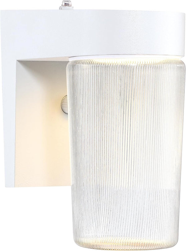LIT-PaTH Dusk to Dawn Outdoor Wall Lantern, LED Jelly Jar Light, 11W