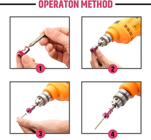 5 Pieces Magnetic Screw Ring Bit Magnetizer, Removable for 1/4 Inch/6.35 mm Hex Screwdriver and Power Bits