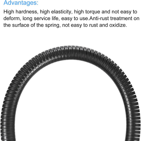 MECCANIXITY Spring Tube Bender for 3/8" PVC Pipe, OD 12 mm/0.5", 520 mm/20.5" Long, Steel Pipe Bending Tool