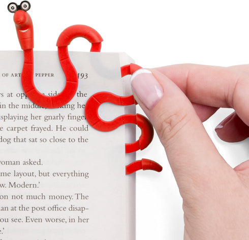 Clip Bookmarks for Kids - Wally The Bookworm Cute Bookmark and Page Holder, Unique Gift Idea