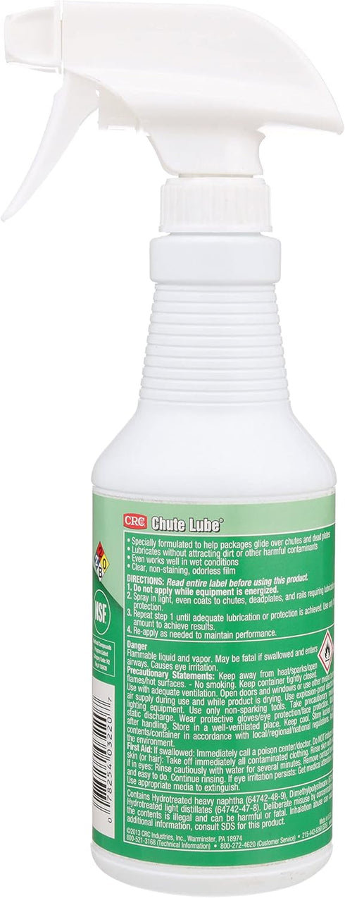 03220 15 Oz., Package CRC Chute Lube Lubricant FL Silicone Lubricant Spray for Handling Equipment
