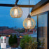 TWINKVILLA Battery Operated Hanging Pendant Lantern Lights, Outdoor Chandelier Light with Warm White