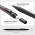 Nicpro 0.9 Metal Mechanical Pencil Set with Case, 3PCS Black Drafting Pencil, 8 Tubes HB Lead Refills, 3PCS Erasers