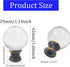 AUXBC 2PCS 1/4-27 Crystal Lamp Finials with Bronze Chrome Base, Thread Glass Ball Topper Decorative Cap for Table Floor