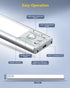 OTWKAY 14.5inch 3 2 Pack Dimmable Counter Closet Under Cabinet Lighting with Color Temps, Rechargeable Motion Sensor