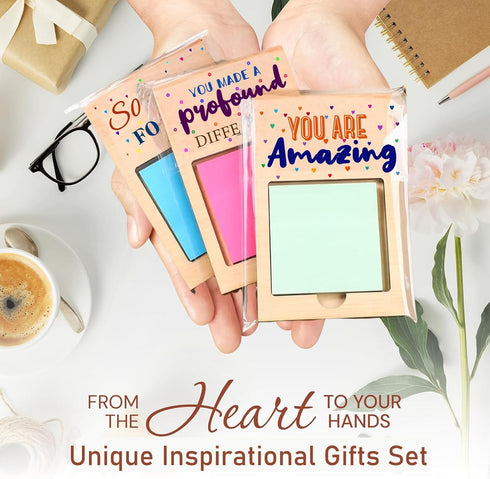 Employee Appreciation Gifts, Bulk Sticky Notes Holder, Thank You Gifts for Coworkers, Inspirational Christmas Gifts