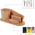 Fashion PU Leather Desk Organizer Storage Box, Office Supplies Caddy & Business Card Holder, Apricot Faux Leather