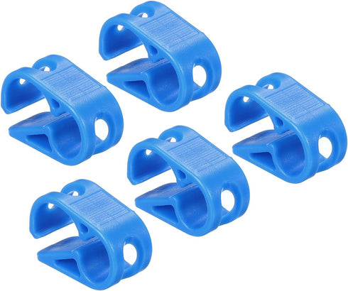 PATIKIL Plastic Tube Tubing Clamps, 5Pcs Adjustable Hose Clamp Clip for Laboratory Pinch Valve, Blue