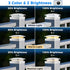 4x4 3 4x4 3.5x3.5 Peasur Solar Post Cap Lights Outdoor with Lighting Modes, LED Post Light Solar Powered Waterproof