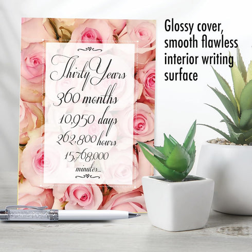 NobleWorks 30th Milestone Anniversary Notecard w/Envelope for Men, Women - 30 Years of Marriage