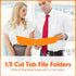 PANDRI File Folder, 120 Pack, 1/3 Cut Tab, Letter Size, Filing Folder for Office School Business, Orange